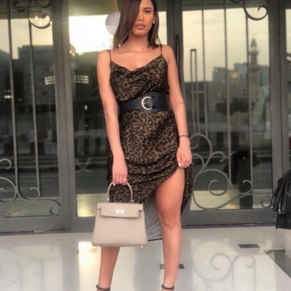 Zara Blogger Favorite Leopard Print Slip Dress - Picture 5 of 15